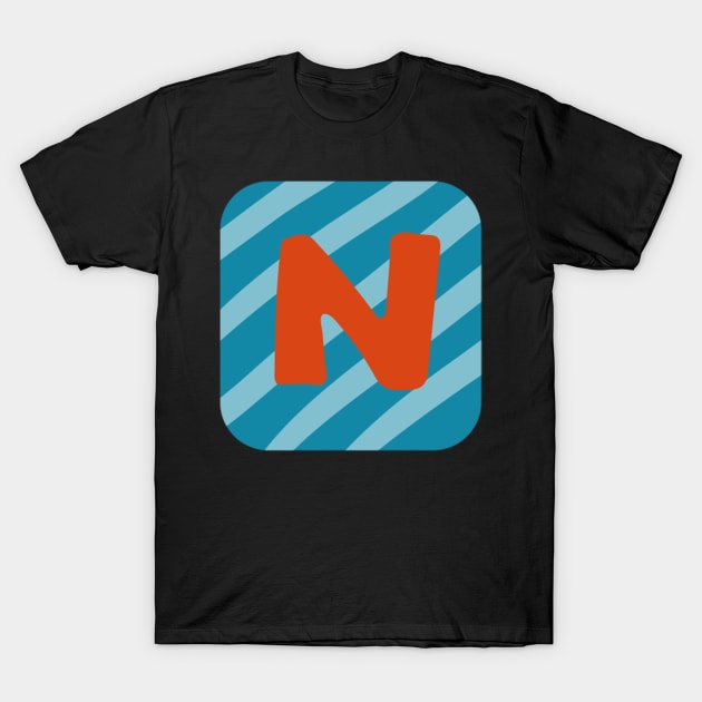 Letter  N - Colorful Square Alphabet Letters T-Shirt by giftideas